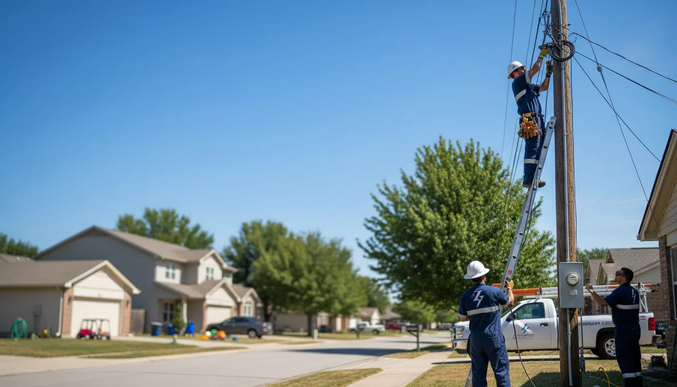 Residential electrician providing installation services in Streetman, TX